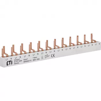 Izolovaná pinová sběrnice ETI 002921150 SKN0021/10 pro ETIMAT 1N, KZS 1M, 1pólová, 10 modulů, 63 A