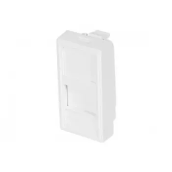 Modulární vstup prázdný Exertis Connect Dexlan 911731, 45 x 22,5 mm pro 2 x RJ45 Keystone, podomítková montáž, RAL 9003 signální bílá