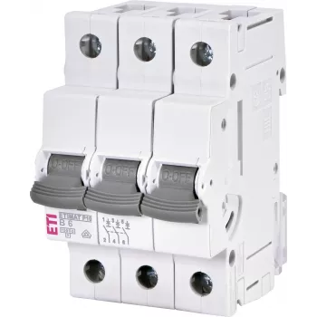 Jistič ETI 001901307 ETIMAT P10 3pólový 6A charakteristika B 415V 10kA