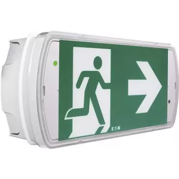 Eaton 40071349554 LED Emergency Escape Route Light, Ceiling/Wall Mount, 150 lm, 3h, Self-Test, White