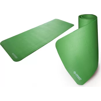 SCHILDKROT Fitness Mat, 15 mm, Green, Non-Slip Synthetic Rubber, 180 x 60 cm 960051
