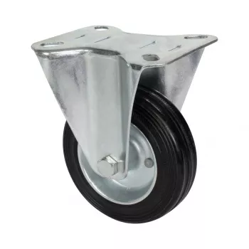 Pevné kolečko Wagner design yourself RO 8104, 100 mm kolo, stříbrné pouzdro, černé PP kolo, nosnost 100 kg 4810401