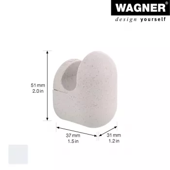 Nástěnný hák Wagner design yourself PILL, šedý, 1 hák, šroubová montáž, plast 17041321