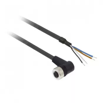 Kabel PUR TMSS GERMANY Telemechanique Sensors M12 zásuvka rovná 4pinový, 2 m, černý XZCP1241L2