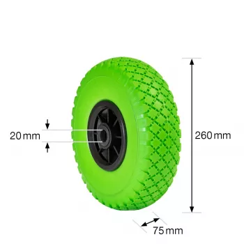 Kolečko na kolečko Wagner design yourself plná guma RO 8262 zelené 260 mm 4826201