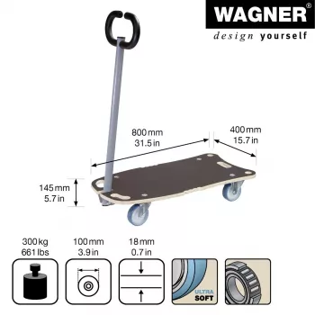Vysouvací plošinový vozík Wagner design yourself STAR CARRIER MM 1187 hnědý 300 kg 20118701