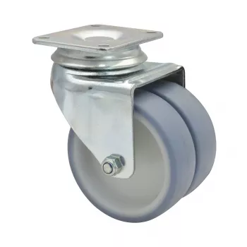 Dvojité otočné kolečko Wagner design yourself ECO RO 1577 šedé, kolečko 50 mm, nosnost 50 kg, deskové upevnění 3157701
