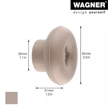 Věšák na oblečení Wagner design yourself DOT GH 0222, 1 háček, taupe, 40 mm, plast 17022221