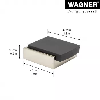 Nástěnná dveřní zarážka Wagner design yourself EH 5159, šroub nebo lepidlo, zinkový odlitek a plná guma (15515911)