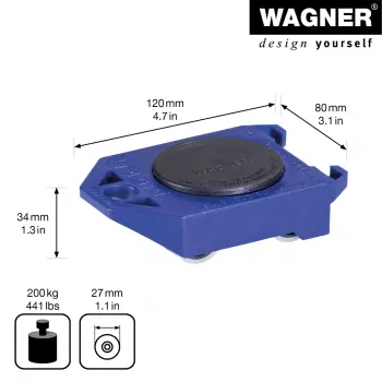 Přepravní kolečko Wagner ROLLY MM 3171 20317101, do 200 kg, modré