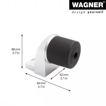 Dveřní zarážka Wagner design yourself EH 5001 ze zinkové slitiny a plastu (15500111)