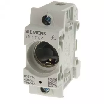 Pojistková základna Siemens 5SG17021 D02 1pólová 63A, 400V AC, šroubová montáž, šedá
