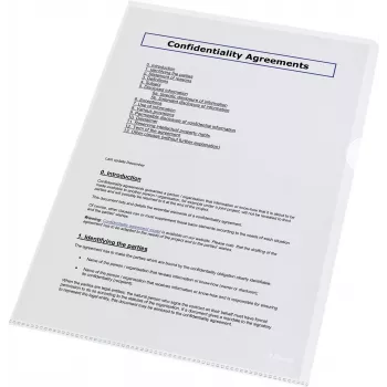 Děrované obaly LEITZ Esselte Standard Plus A4, balení 100 ks, transparentní, polypropylen 56218