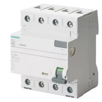Proudový chránič, typ A, 40 A, 300 mA, 4pólový, 400 V, selektivní Siemens SENTRON 5SV36448