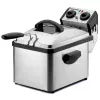 Obdélníková fritéza Rommelsbacher FRP 2135/E, 3,5 l objem oleje, technologie Cool Zone, permanentní filtr, nastavitelný termostat, časovač, nerezová ocel
