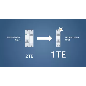 RCBO, 1P+N, 6 A, charakteristika C, 30 mA, typ A, 6 kA Siemens 5SV1316-7KK06