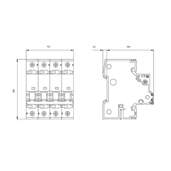 Jistič 3P+N B16 16A 6kA 230/400V AC Siemens 5SY66166