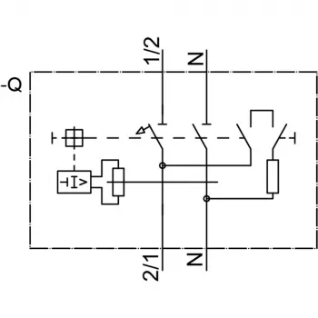 Proudový chránič s jističem Siemens 5SV16166KK16, 1P+N, 16 A, 30 mA, typ A, charakteristika C, 6 kA