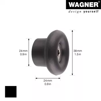 Wagner design yourself DOT GH 0201 nástěnný háček, černý, 1 háček, šroubová montáž, plast 17020121