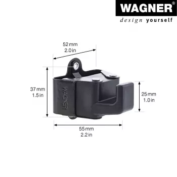 Věšák na kabáty WH 2098 jednoduchý hák černý, 2 kusy, Wagner design yourself (15209802)