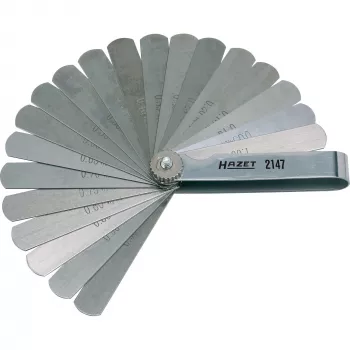 HAZET 2147 Feeler Gauge, 13 Blades, 0.05-1.00 mm, Metric