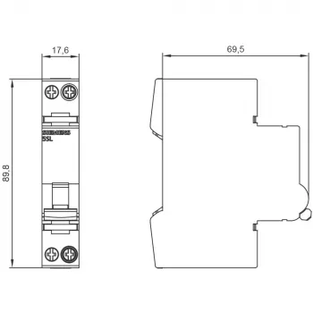 Jistič Siemens SENTRON 5SL6010-6 1P+N C10 230V 6kA
