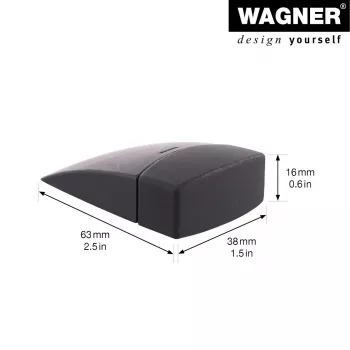 Podlahová zarážka dveří Wagner design yourself EH 5150, zinkový odlitek a plast, matný nikl, výška 45 mm 15515011