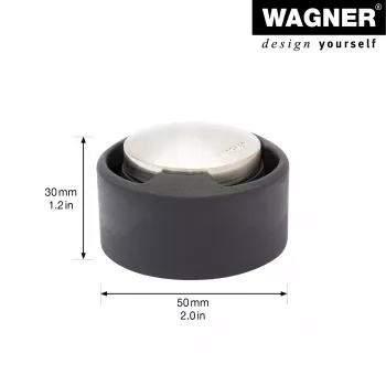 Zarážka dveří Wagner design yourself EH 5171, zinkový odlitek s gumovým nárazníkem, Ø 5 cm, matný nikl/černá 15517111