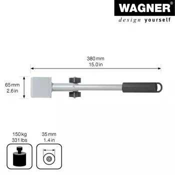 Wagner design yourself MM 4121 Furniture Lifter, Silver, 38 cm (20412101)