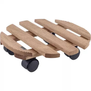 Pojízdný podstavec na květiny WAGNER Multiroller Country Palisander kulatý, masivní palisandrové dřevo, 300 mm, 100 kg 20018301