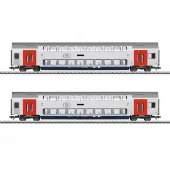 Sada dvoupodlažních vozů SNCB M6 2. třídy Märklin 043566 H0