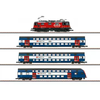 Vlaková sada Märklin 81195 Z - elektrická lokomotiva Zürich S-Bahn SBB a dvoupodlažní vozy
