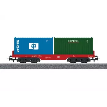 2nápravový krytý nákladní vůz Märklin 44700 H0, DB hnědý, epocha III-IV, spřáhla Relex, 115 mm
