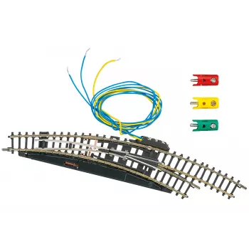 Elektromagnetická oblouková výhybka pravá Märklin Z - černá/žlutá (8569)