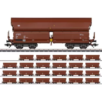 Sada Märklin 000730 H0 24 dílů vozů se střešními posuvnými dveřmi Tals 968 DB epocha IV AC