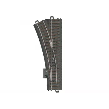 Levá výhybka Märklin H0 C 188,3 mm s integrovaným ložem, 24,3° 24611
