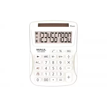 MAUL ECO MJ 555 stolní kalkulačka bílá 12místná Dual Power 7263502