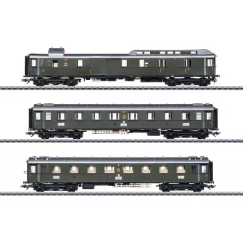 Märklin 42490 H0 sada 3 vozů rychlíku PwPost4ü-28 DRG