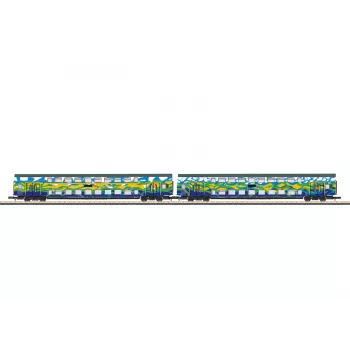 Märklin 87306 Z souprava dvoupodlažních vozů Touristik 1 DB AG – 2 dvoupodlažní vložené vozy