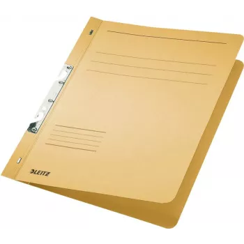 Pořadač se štěrbinovým mechanismem LEITZ, DIN A4, manilový karton, šampaňská, 250 g/m², kapacita 170 listů, mechanismus 80 mm, balení 50 ks (3746-00-11)