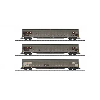 Märklin 48067 H0 sada 3 vozů se shrnovací stěnou DB AG