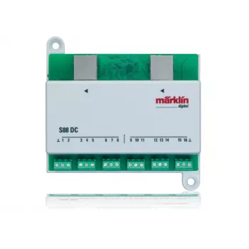 Märklin 60882 S88 DC modul zpětné vazby s dekodérem, 16 vstupů, zelená/bílá