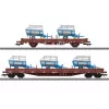 Märklin 46407 sada nákladních vozů s klanicemi DB AG, epochy VI (2 vozy, náklad dřeva, H0)