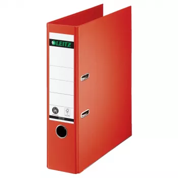 Pořadač s pákovým mechanismem LEITZ 180° A4 80 mm světle červený karton 1007-00-20