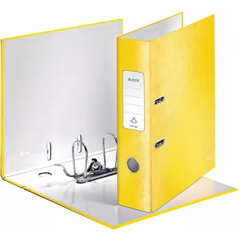 Pořadač s pákovým mechanismem Leitz 180° WOW A4 žlutý 80mm hřbet 600 listů karton 10050016