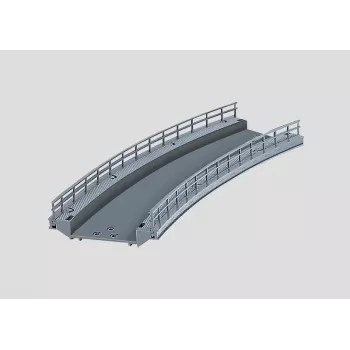 Zahnutý nájezdový díl pro mostní pilíř Märklin 074613, měřítko HO, šedý