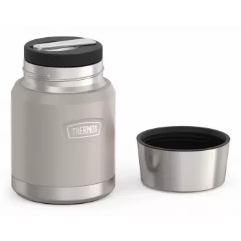 THERMOS ICON Food Jar Beige 0.47 L Insulated Stainless Steel Container with Folding Spoon 4120323047