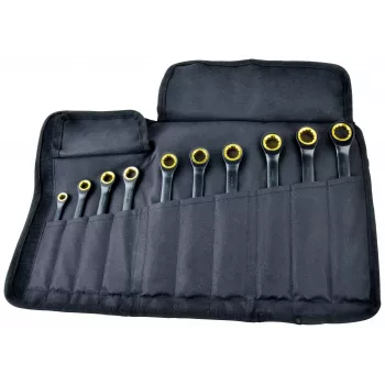 BRÜDER MANNESMANN Q25210 Quantool Combination Spanner Set 10-Piece 8-19 mm