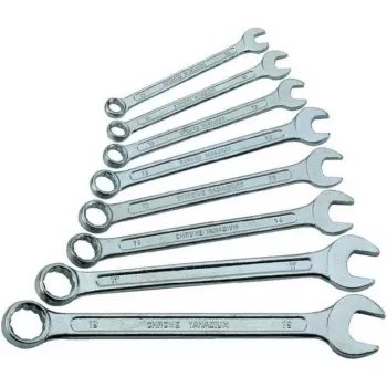 Brüder Mannesmann 8-Piece Combination Wrench Set DIN 3113, Chrome Vanadium Steel, 6-13 mm 130-08 DIN