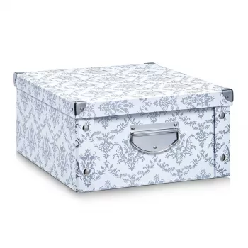 Úložná krabice Zeller 17973 Vintage, 40 x 33 x 17 cm, lepenka, bílá